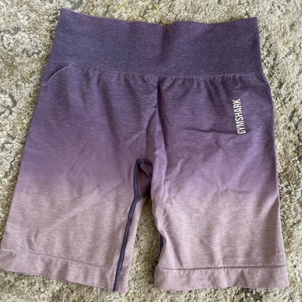 Purple gymshark ombré seamless biker shorts